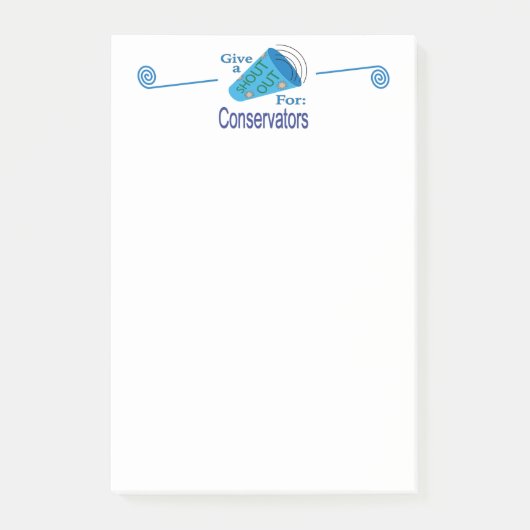 保守派のために大声で叫ぶ ポストイット (正面)