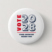 保守派の共和党の民主選挙投票者 缶バッジ (正面)