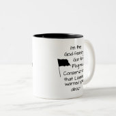 保守派を振る神Fearingガントーティング国旗 ツートーンマグカップ (正面右)