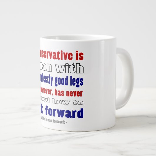 保守派を闇と定義するFDR ジャンボコーヒーマグカップ (正面右)