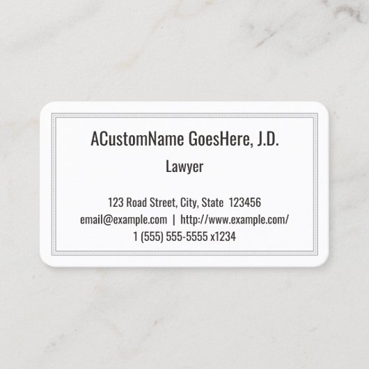 保守派シンプル弁護士名刺 名刺 (正面)