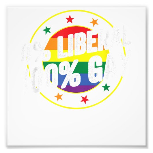 保守派自由主義の向け100ゲイLGBTデザイン フォトプリント            (正面)