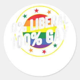 保守派自由主義の向け100ゲイLGBTデザイン ラウンドシール