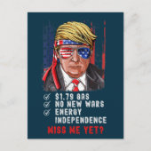 保守的おもしろいなアンチ恋しく思バイデン氏私 ポストカード (正面)