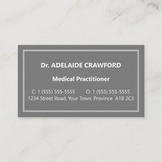 保守的で中立な名刺 名刺 (正面)