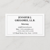 保守的で抑制された弁護士名刺 名刺 (正面)