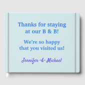 保守的で立派なB&Bビジターブック ゲストブック (正面)