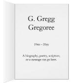 保守的で質素な葬儀サービスカード (内側 (右))