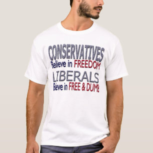 保守的で/自由主義のなワイシャツ Tシャツ