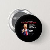 保守的なおもしろいグランパのためのドナルド・トランプ引用文 缶バッジ (正面&裏面)