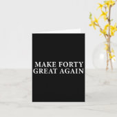 保守的なおもしろいトランプ馬のための40歳の誕生日プレゼント カード (黄色い花)
