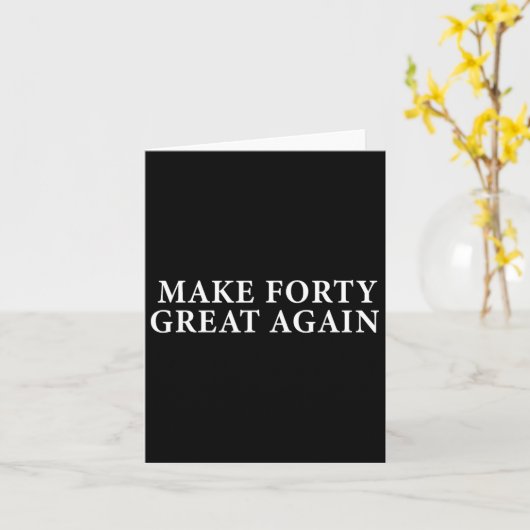 保守的なおもしろいトランプ馬のための40歳の誕生日プレゼント カード (黄色い花)
