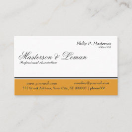 保守的なはっきりしたクラシックで華美な原稿のモノグラム 名刺