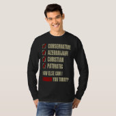 保守的なアゼルバイジャンのキリスト教愛国者 Tシャツ (正面フル)