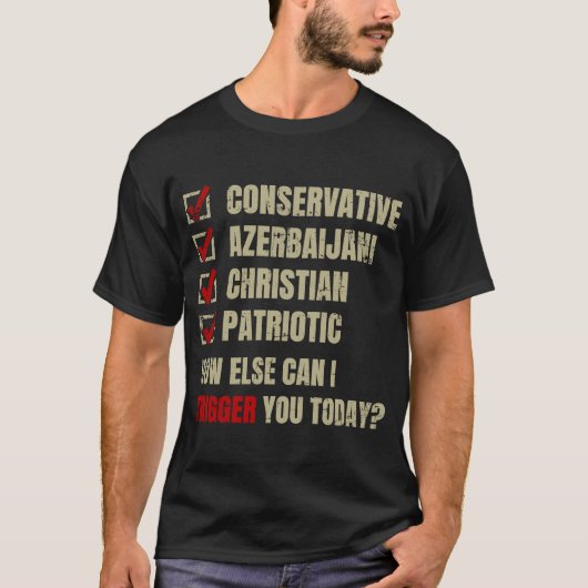 保守的なアゼルバイジャン系キリスト教愛国者 Tシャツ (正面)