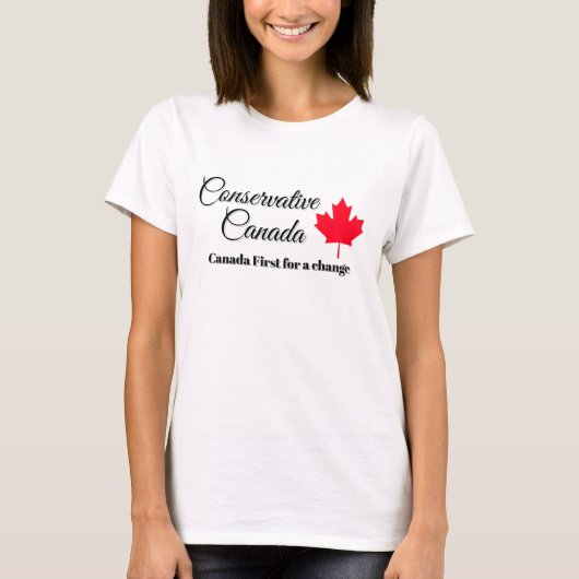 保守的なカナダ。変化のためにカナダ第一主義。 Tシャツ (正面)