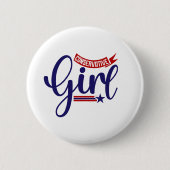 保守的なガールボタン 缶バッジ (正面)