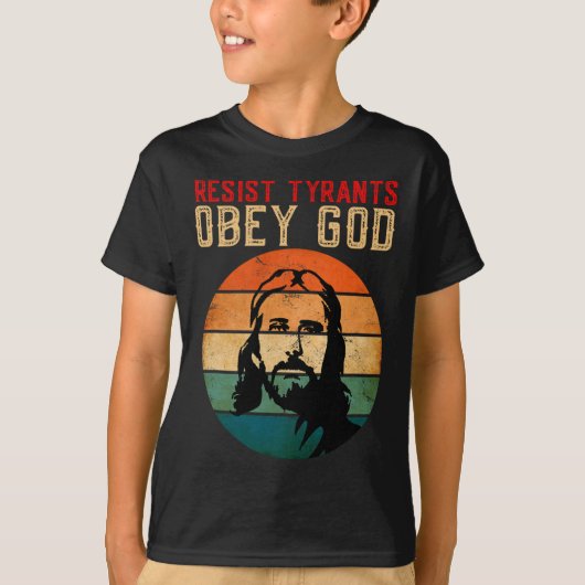 保守的なキリスト教の独裁者が神アリに従う Tシャツ (正面)