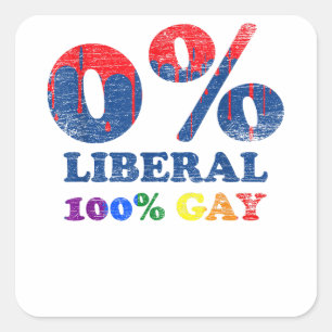 保守的なゲイプライドLGBT スクエアシール