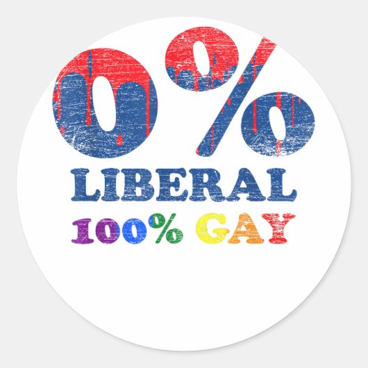 保守的なゲイプライドLGBT ラウンドシール (正面)