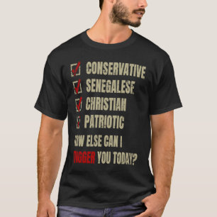 保守的なセネガルのキリスト教愛国者 Tシャツ