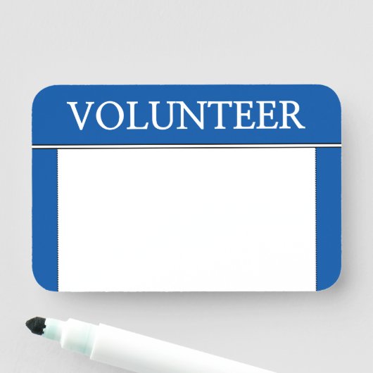 保守的なダッパー「ボランティア」の名前タグ 名札 (インサイチュ)