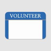 保守的なダッパー「ボランティア」の名前タグ 名札 (正面)