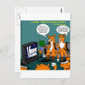 保守的なニュースおもしろい漫画 ポストカード (正面/裏面)