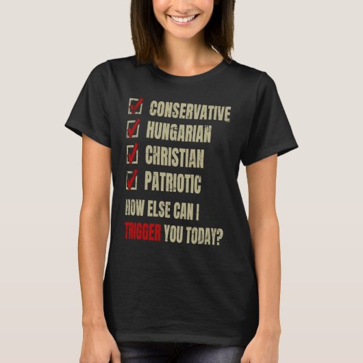 保守的なハンガリーのキリスト教愛国者 Tシャツ (正面)