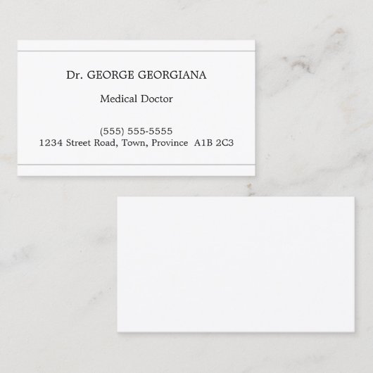 保守的なプレーンおよび企業のビジネスカード 名刺 (正面/裏面)