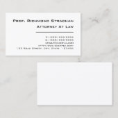 保守的なプレーンとダッパーの名刺 名刺 (正面/裏面)