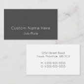 保守的なプロフェッショナルプロファイルカード 名刺 (正面/裏面)