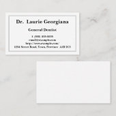 保守的な一般歯科医の名刺 名刺 (正面/裏面)