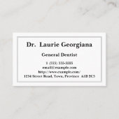 保守的な一般歯科医の名刺 名刺 (正面)
