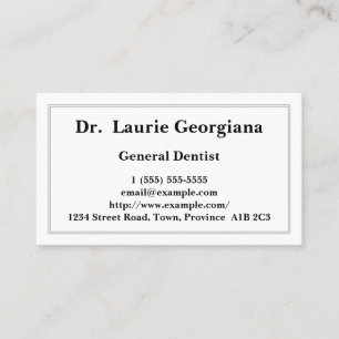 保守的な一般歯科医の名刺 名刺