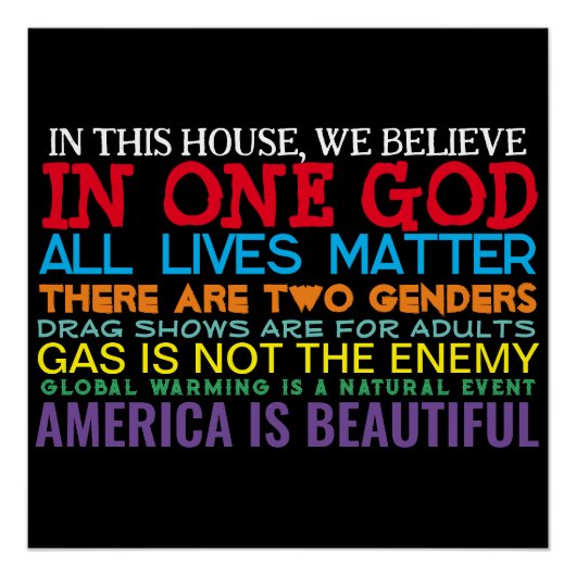 保守的な値 – 光沢のあるポスター ポスター (正面)