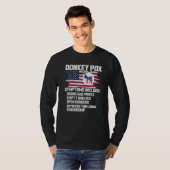 保守的な共和党員のロバ痘の症状 Tシャツ (正面フル)