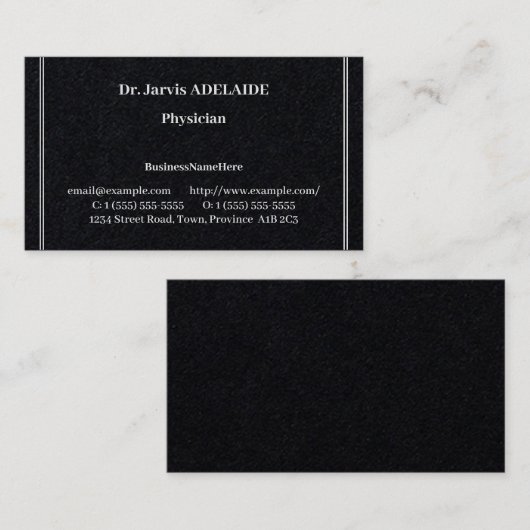 保守的な医療プロフェッショナル名刺 名刺 (正面/裏面)