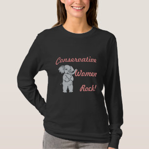 保守的な女性の石のワイシャツ Tシャツ