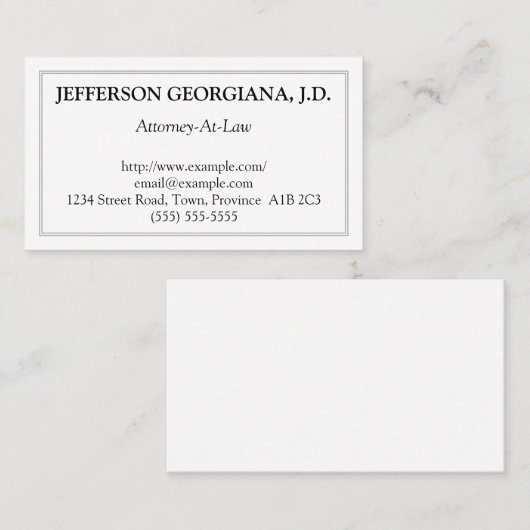 保守的な弁護士の法人証 名刺 (正面/裏面)