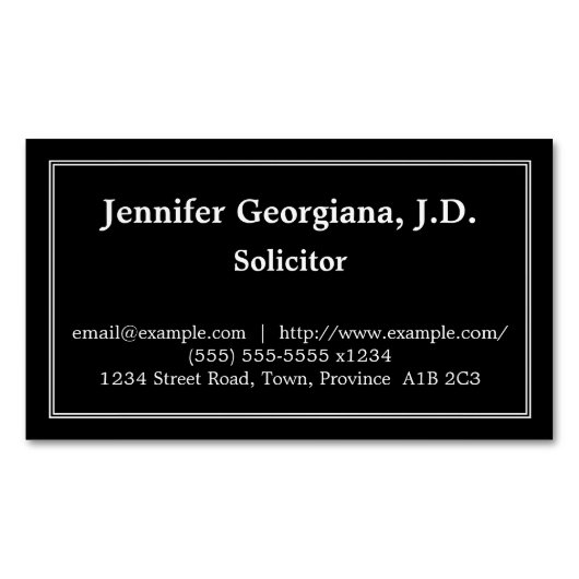 保守的な懇願者の磁気名刺 マグネット名刺 (正面)