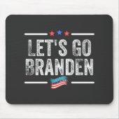 保守的な旗おもしろいアンチバイデン氏tシェル マウスパッド (正面)