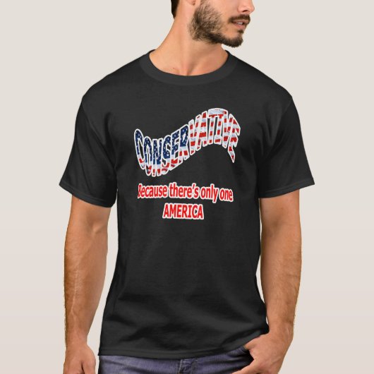 保守的な旗のワイシャツ Tシャツ (正面)