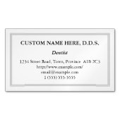 保守的な歯科用磁気ビジネスカード マグネット名刺 (正面)