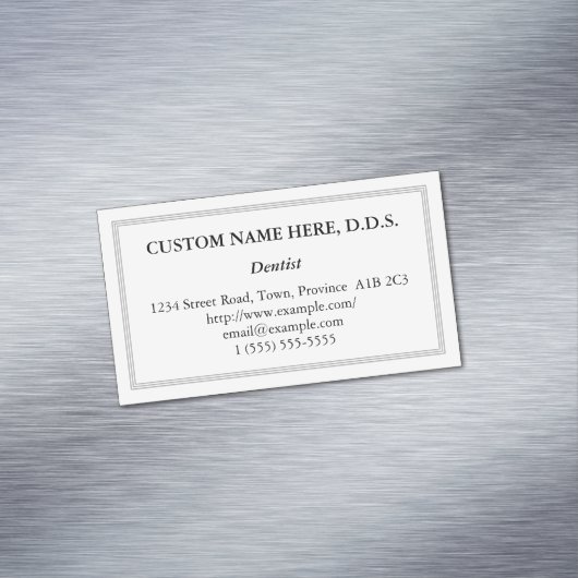 保守的な歯科用磁気ビジネスカード マグネット名刺 (インサイチュ)