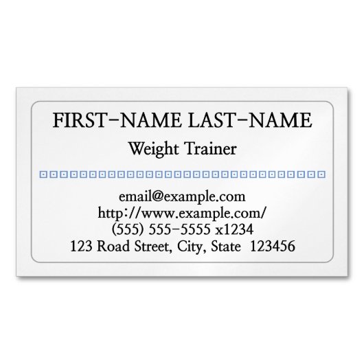 保守的な重量のトレーナーの磁気名刺 マグネット名刺 (正面)