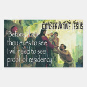 保守的イエズスオンレジデンシーステッカーセット4 長方形シール (正面)