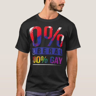 保守的ゲイプライドレインボー国旗LGBT T Tシャツ