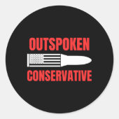 保守的誇りを持ったな共和党アンチ銃自由主義の所有 ラウンドシール (正面)