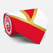 保守的金ゴールド赤白 ネクタイ (ロール)